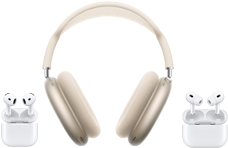 قسم AirPods مع مجموعة من منتجات سماعات الأذن اللاسلكية