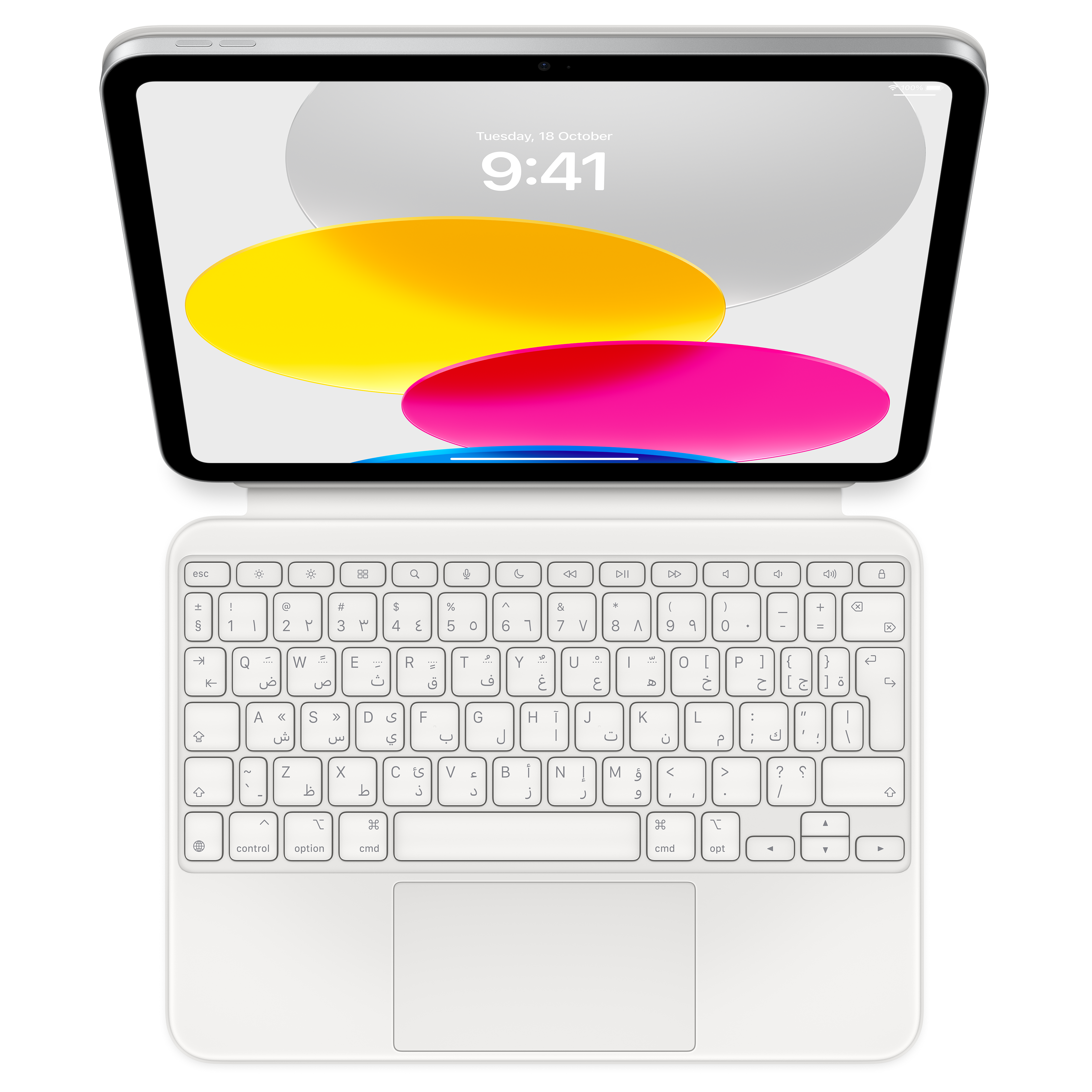 新品未開封✨ APPLE iPad Magic Keyboard Folio Buy Magic Keyboard Folio for iPad (10th generation) - Arabic