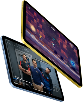 عرض شاشة الألعاب وبرنامج Apple TV+ Ted Lasso على iPad