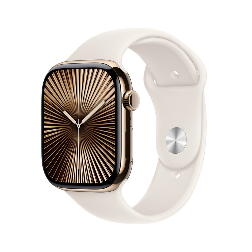 Apple_Watch_Series_10_46mm_LTE_Gold_Titanium_Sport_Band_Starlight_PDP_Image_Position_1__en-ME