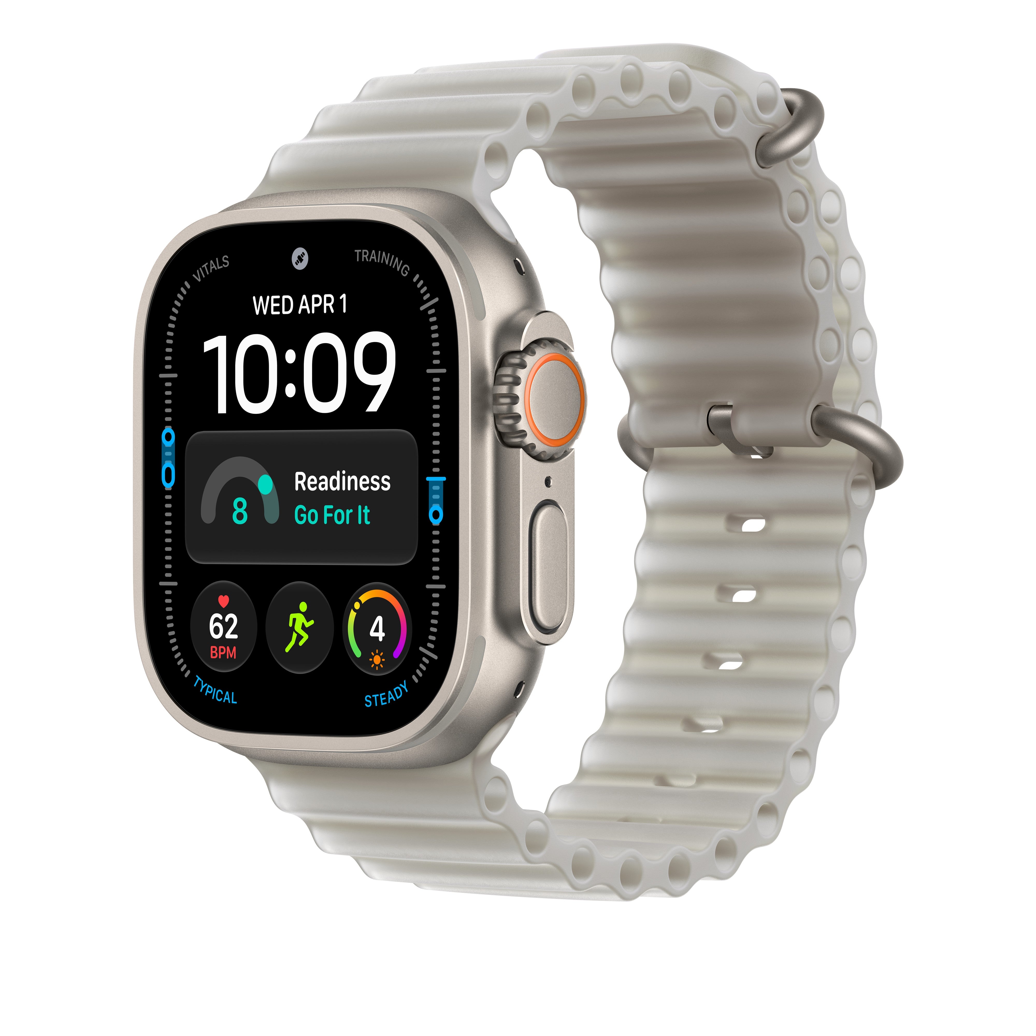 49mm Translucent Gray Ocean Band Extension - Black Titanium Finish