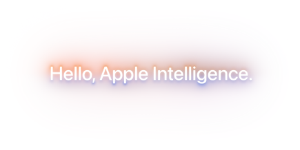 مرحباً، Apple Intelligence