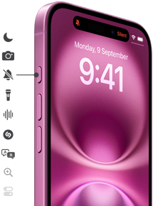 ما عليك سوى الضغط مع الاستمرار على زر الإجراء على iPhone 16 لبدء الإجراء الذي تريده، وميزة التركيز، وتطبيق الكاميرا، والوضع الصامت، والمصباح، والمذكرات الصوتية، وShazam، والمزيد