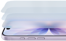 iPhone&nbsp;17، الجزء الأمامي الخارجي، الجزء الجانبي الخارجي، لقطة مفصلة لطبقات درع السيراميك