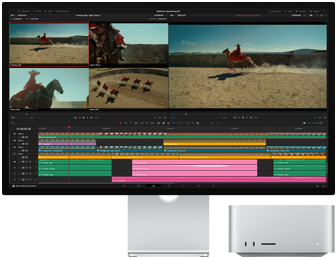 يتم تحرير الفيلم باستخدام Mac Studio وشاشة Studio Display‏