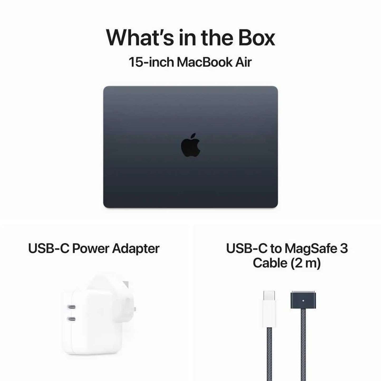 15-inch MacBook Air: Apple M3 chip with 8-core CPU and 10-core GPU, 16GB, 256GB SSD - Midnight