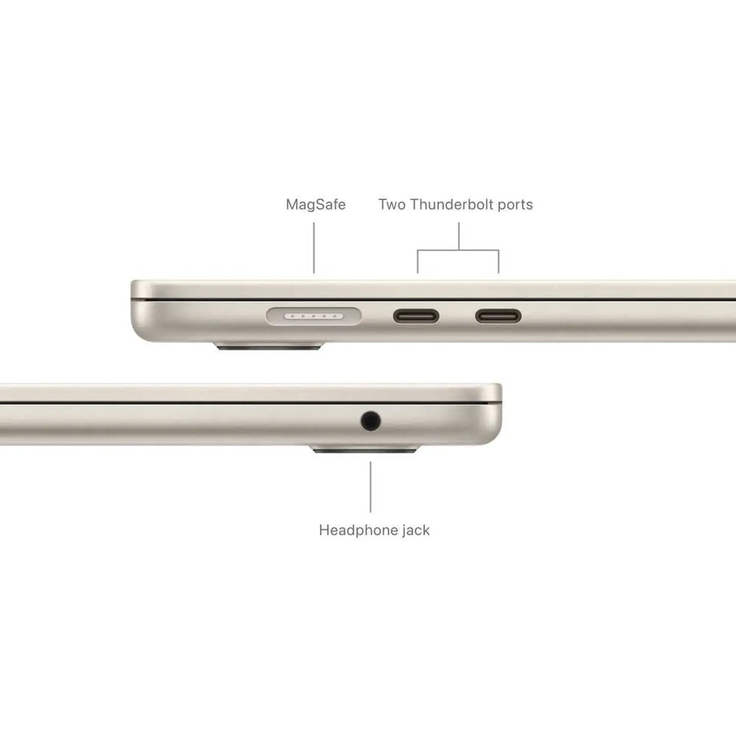 15-inch MacBook Air: Apple M3 chip with 8-core CPU and 10-core GPU, 8GB, 256GB SSD - Starlight