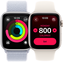 تتبع حلقات النشاط وأهداف السعرات الحرارية على جهازي Apple Watch SE
