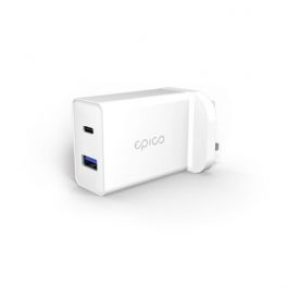 Epico 38W Pro Charger with UK Plug - white