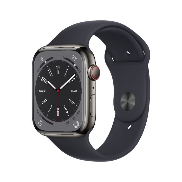 Buy Apple Watch Series 8 GPS Cellular 41mm Graphite Stainless Steel Case with Midnight Sport Band Regular at Best Price Online in Oman iSTYLE Apple Oman
